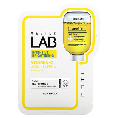 Tony Moly Master Lab, Осветляющий витамин C, 1 лист, 19 г