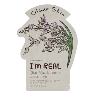 Tony Moly, I'm Real, Rice Mask Sheet, Clear Skin, 1 Sheet, 21 g