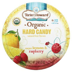 Torie & Howard, Organic Hard Candy, Meyer Lemon & Raspberry, 2 oz (57 g)