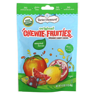 Torie  Howard Original Chewie Fruities, органические жевательные конфеты, ассорти, 113,40 г (4 унции)