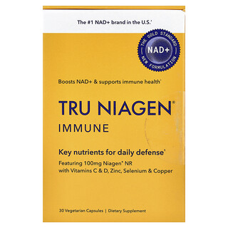 Tru Niagen, Immune, 30 вегетарианских капсул