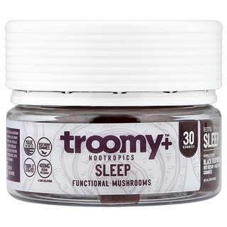 Troomy Nootropics, 睡眠，功能性蘑菇软糖，黑树莓味，30 粒软糖，4.76 盎司（135 克）