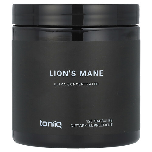 Toniiq Lion's Mane, 120 Capsules (600 mg per Capsule)