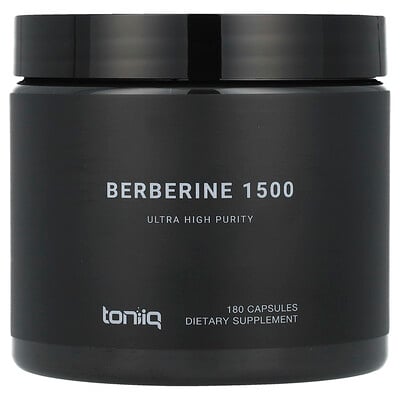 Toniiq  Berberine 1500  1 500 mg  180 Capsules (500 mg Per Capsule)