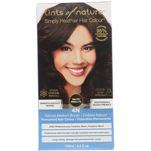 Отзывы о Тинтс оф Нэйчэр, Permanent Hair Color, Natural Medium Brown, 4N, 4.4 fl oz (130 ml)