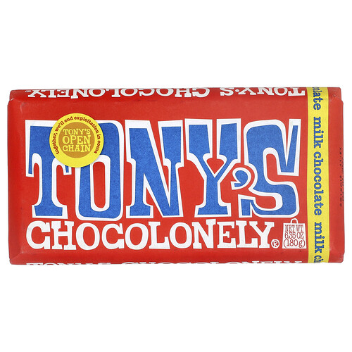 Tony's Chocolonely, Milk Chocolate Bar, 6.35 oz (180 g)