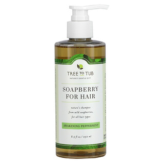 Tree To Tub, Soapberry For Hair, Awakening Peppermint, 8.5 fl oz (250 ml)