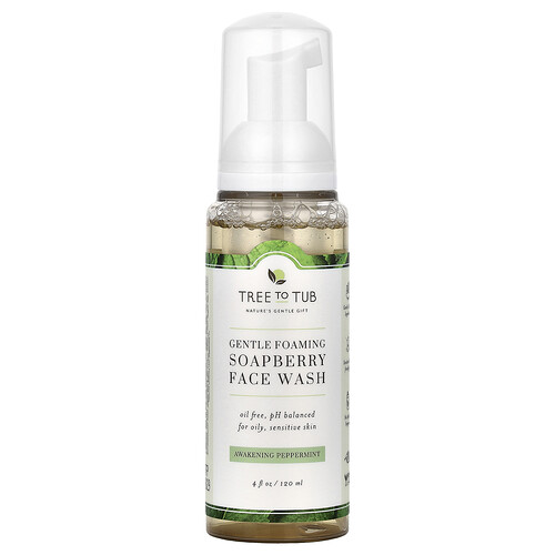 Tree To Tub, Sanftes Seifenschäumendes Gesichtswasch, Awakening Peppermint, 120 ml