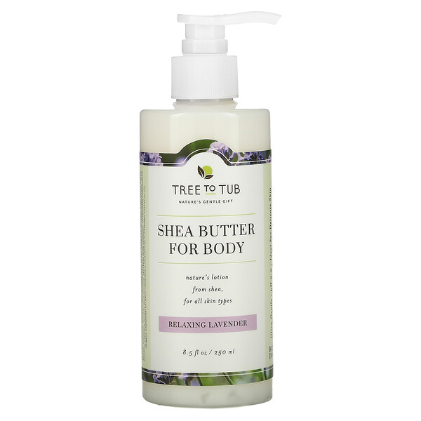 Shea Butter for Body, Quick Absorb Lotion for Dry, Sensitive Skin, Relaxing Lavender, 8.5 fl oz (250 ml)