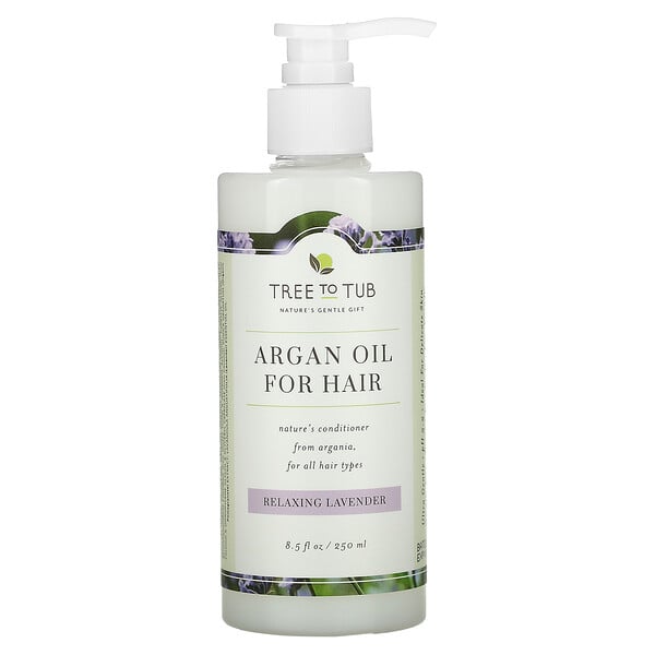 Tree To Tub, Argan Oil for Hair, Relaxing Lavender, 8.5 fl oz (250 ml)