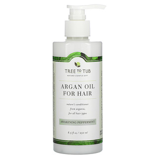 Tree To Tub, Argan Oil For Hair, Awakening Peppermint, 8.5 fl oz (250 ml)