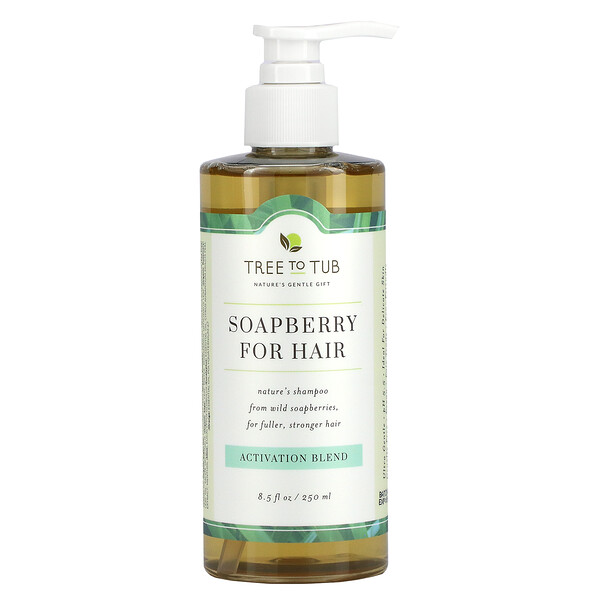 Tree To Tub, Soapberry for Hair, Shampoo for Thin Hair with Activating Biotin, Eucalyptus & Tea Tree,  8.5 fl oz (250 ml)