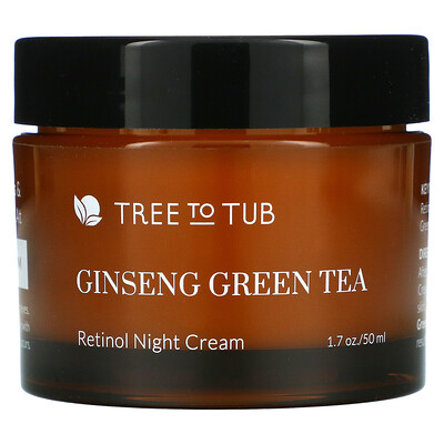 Купить Tree To Tub ночной крем с ретинолом, женьшень и зеленый чай, 50 мл (1, 7 унции)