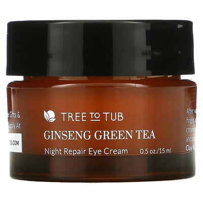 Купить Tree To Tub восстанавливающий ночной крем для области вокруг глаз с ретинолом, женьшень и зеленый чай, 15 мл (0, 5 унции)