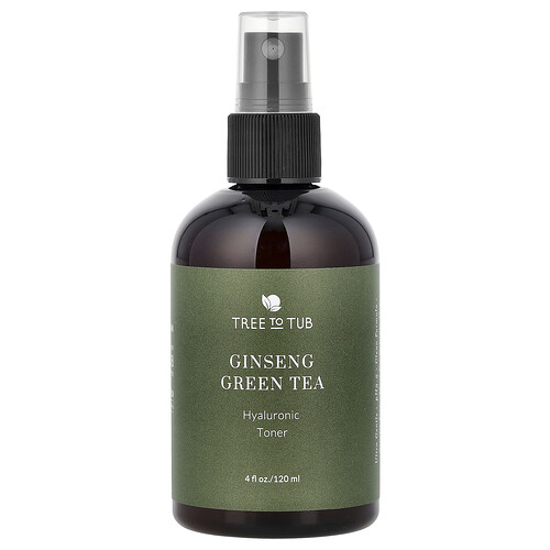 Tree To Tub Hydrating Facial Toner Spray, Ginseng Green Tea , 4 fl oz (120 ml)