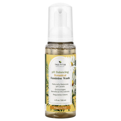 Tree To Tub, Jabón líquido botánico para equilibrar el pH femenino, Sin fragancia, 120 ml (4 oz. líq.)