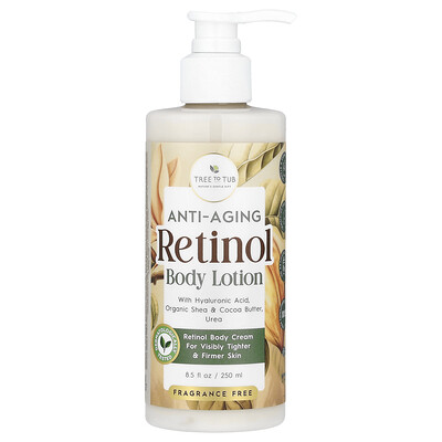 Product Image for Tree To Tub, Anti-Aging Retinol Body Lotion, Fragrance-Free, 8.5 fl oz (250 ml)