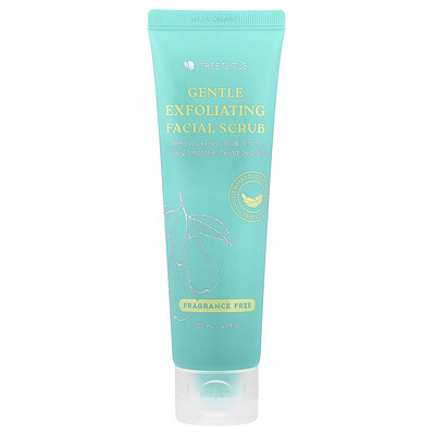 Tree To Tub, Exfoliante facial suave, Sin fragancia, 120 ml (4,1 oz. líq.)