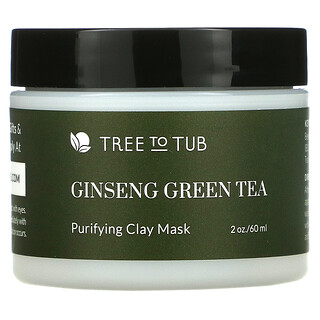 Tree To Tub, Ginseng Green Tea Purifying Clay Mask, 2 oz (60 ml)
