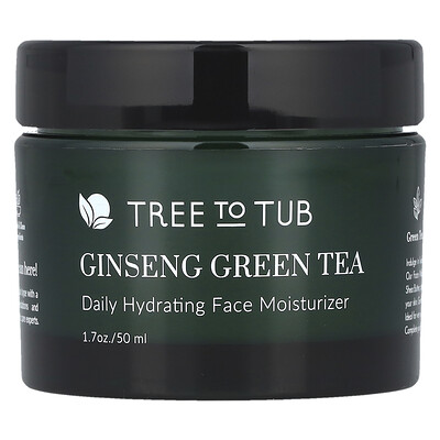 Tree To Tub  Ginseng Green Tea  Daily Hydrating Face Moisturizer   1.7 oz (50 ml)