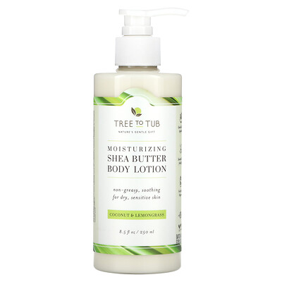 Tree To Tub  Moisturizing Shea Butter Body Lotion  Coconut & Lemongrass  8.5 fl oz (250 ml)