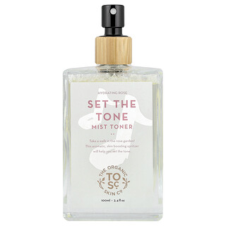 ذا أورغانك سكين كو‏, Set The Tone Mist تونر ، لجميع أنواع البشرة ، بالورد المرطب ، 3.4 أونصة سائلة (100 مل)