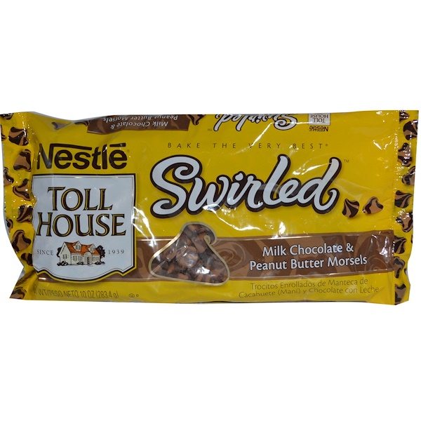 Nestle Toll House, Swirled, Milk Chocolate & Peanut Butter Morsels, 10 oz (283.4 g) (Discontinued Item) 