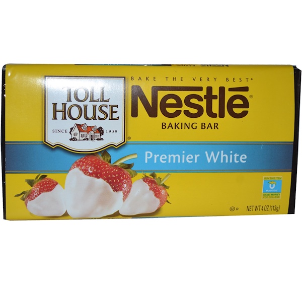 Nestle Toll House, Baking Bar, Premier White, 4 oz (113 g) (Discontinued Item) 