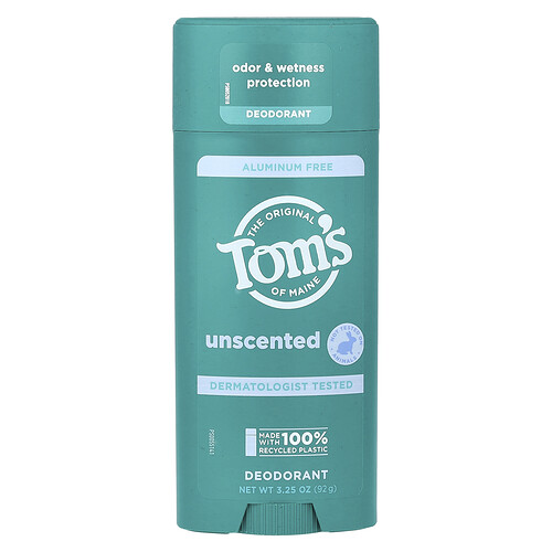 Tom's of Maine, Aluminum Free Deodorant, Unscented, 3.25 oz (92 g)