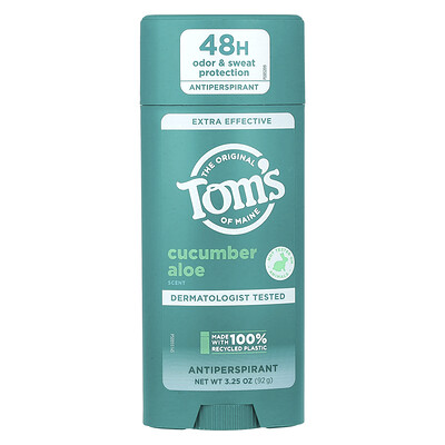 Tom's of Maine  Extra Effective Antiperspirant  Cucumber Aloe  3.25 o z (92 g)