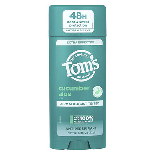 Tom's of Maine, Extra Effective Antiperspirant, Cucumber Aloe, 3.25 o z (92 g)