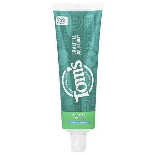 Tom's Of Maine Wicked Fresh!® Anticavity Toothpaste with Fluoride, Cool Peppermint, 4 oz (113 g)
