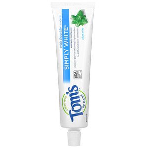 Отзывы о Томс оф Мэйн, Simply White Anticavity Toothpaste with Fluoride, Clean Mint, 4.7 oz (133 g)