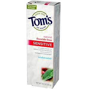 Отзывы о Томс оф Мэйн, Sensitive Toothpaste, Fluoride-Free, Wintermint, 4 oz (113 g)
