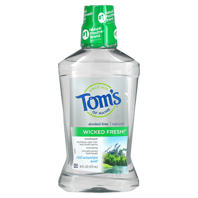 

Tom's of Maine Wicked Fresh! Mouthwash Cool Mountain Mint 16 fl oz (473 ml)