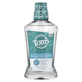 Tom's of Maine, 천일염 구강 청결제, 불소 무함유, 상쾌한 민트, 473ml(16fl oz)