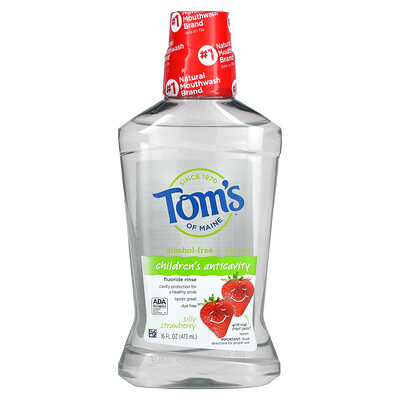 

Tom's of Maine Natural Fluoride Rinse Children's Anticavity Silly Strawberry 16 fl oz (473 ml)