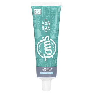 Tom's of Maine, Luminous White®, Pasta dental anticaries con fluoruro, Menta pura, 113 g (4 oz)
