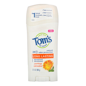 Отзывы о Томс оф Мэйн, Natural Long Lasting Deodorant, Aluminum-Free, Soothing Calendula, 2.25 oz (64 g)