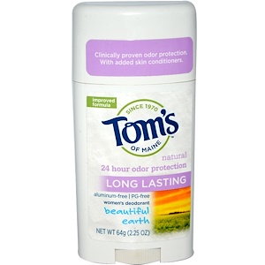 Купить Tom's of Maine, Натуральный стойкий дезодорант для женщин, Beautiful Earth, 2,25 унции (64 г)  на IHerb