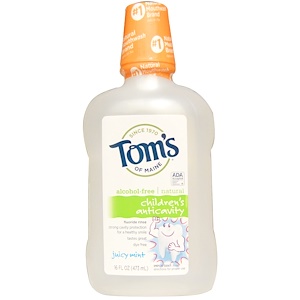 Томс оф Мэйн, Alcohol-Free Children's Anticavity Fluoride Rinse, Juicy Mint, 16 fl oz (473 ml) отзывы