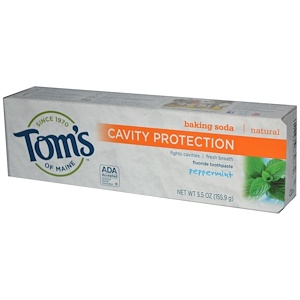 Отзывы о Томс оф Мэйн, Baking Soda Cavity Protection, Fluoride Toothpaste, Peppermint, 5.5 oz (155.9 g)