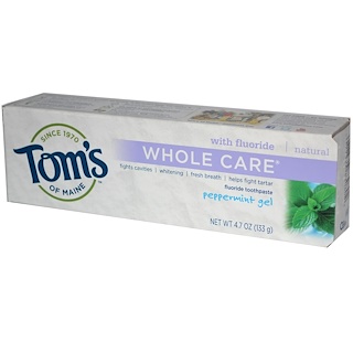 Tom's of Maine, Зубная паста с фтором для полноценного ухода, с перечной мятой, 4,7 унции (133 г)