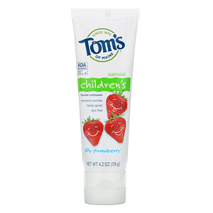 Отзывы о Томс оф Мэйн, Natural Children's Fluoride Toothpaste, Silly Strawberry, 4.2 oz (119 g)