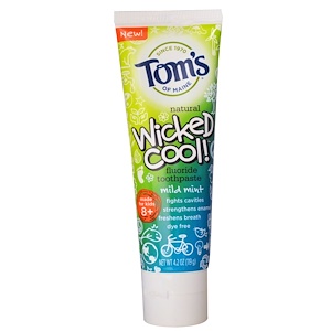 Томс оф Мэйн, Wicked Cool! Fluoride Toothpaste, Mild Mint, 4.2 oz (119 g) отзывы