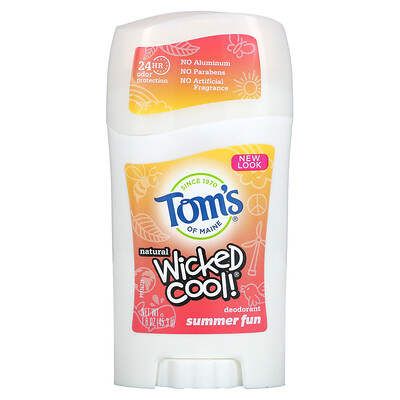 Tom's of Maine Wicked Cool, натуральный дезодорант, летние развлечения, 45,3 г (1,6 унции)