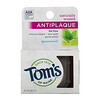 Tom's of Maine, Naturally Waxed Antiplaque Flat Floss, Spearmint, 29.2 m (32 yd)