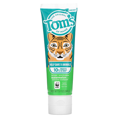

Tom's of Maine Natural Anticavity Toothpaste with Fluoride Watermelon 5.1 oz (144 g)