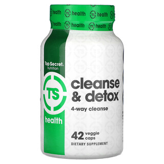Top Secret Nutrition, Health（ヘルス）、Cleanse ＆ Detox、ベジカプセル42粒