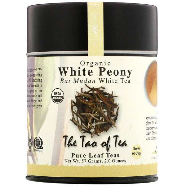 The Tao of Tea‏, תה לבן אורגני באי מו דאן, פיאוניה שורש לבן, 57 גרם (2.0 אונקיות)